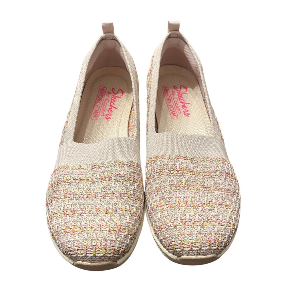 Skechers Be Cool Sherbet Skies Rainbow Knit Slip On Flats Women’s Size 9 Comfort